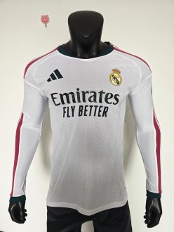 2026 RMA Home Long Sleeve Player Version Soccer Jersey (长袖球员)