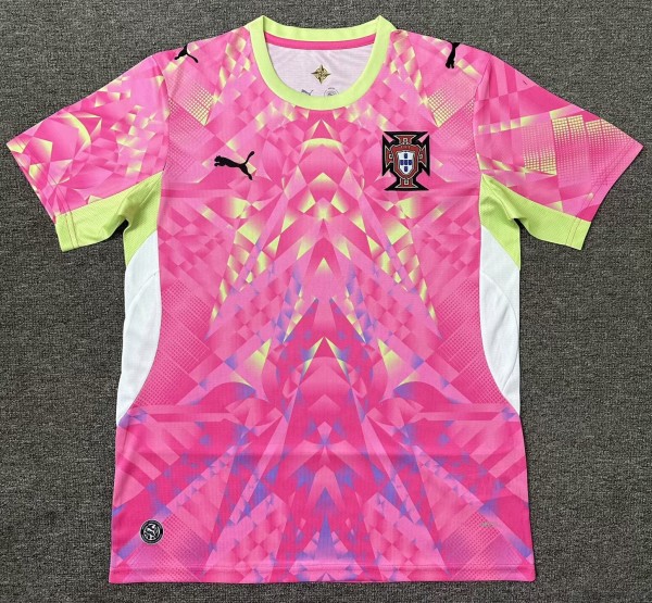 2026 Portugal Pink GoalKeeper Fans Soccer Jersey