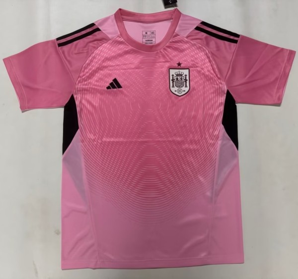 2026 Spain Pink GoalKeeper Fans Soccer Jersey