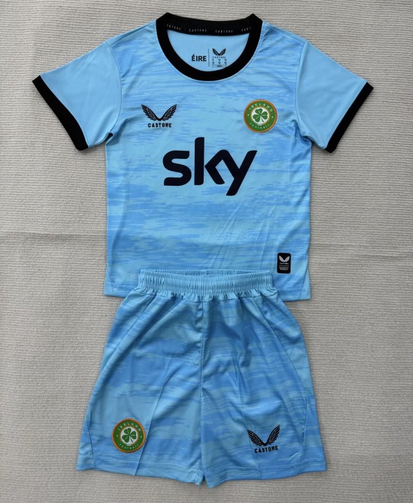 2026 Ireland Blue GoalKeeper Kids Soccer Jersey
