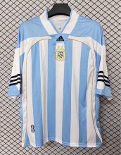2004-2006 Argentina White Blue Hip-Hop Version Retro Soccer Jersey