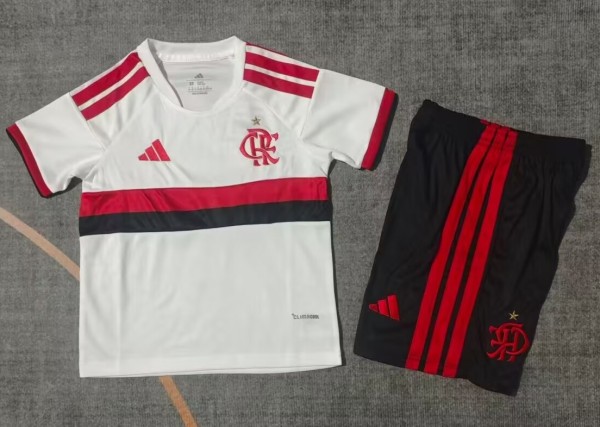26-27 Flamengo Away Kids Soccer Jersey