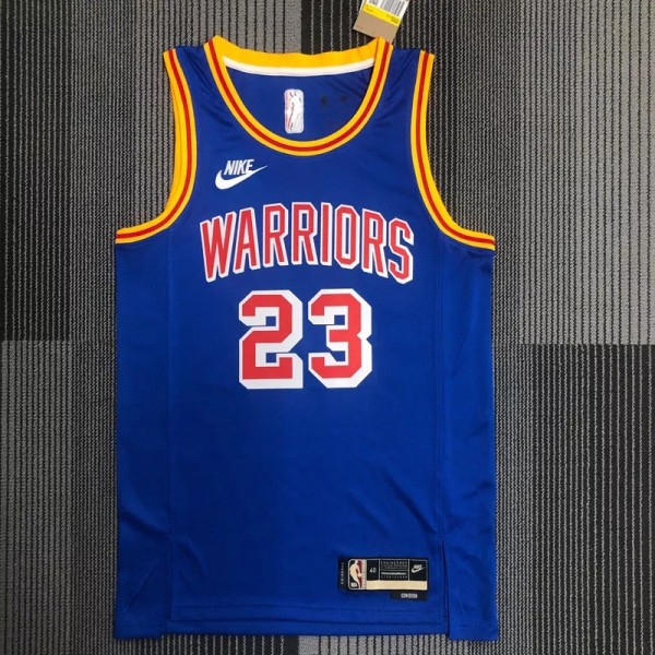 WARRIORS GREEN #23 Blue 75th Anniversary Retro NBA Jersey