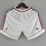 1998 France White Retro Shorts Pants
