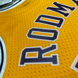 1999 LAKERS RODMAN #73 Yellow Retro Top Quality Hot Pressing NBA Jersey