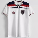 1982 England Home White Retro Soccer Jersey