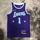 21-22 LAKERS RUSSELL #1 Purple City Edition Top Quality Hot Pressing NBA Jersey