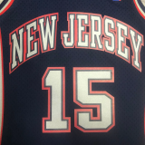 2006-07 NETS CARTER #15 Dark Blue Retro Top Quality Hot Pressing NBA Jersey