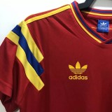 1990 Colombia Away Red Retro Soccer Jersey