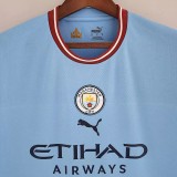 22-23 Man City Home 1:1 Fans Soccer Jersey
