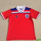 1980 England Away Red Retro Soccer Jersey