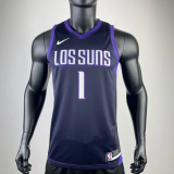 2017-18 SUNS BOOKER #1 Royal Blue City Edition Top Quality Hot Pressing NBA Jersey