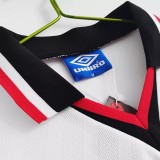 1996-1997 Man Utd Away White Retro Soccer Jersey