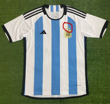 22-23 Argentina Home Fans World Cup Champion Three Star Version Soccer Jersey