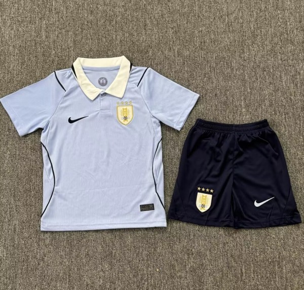 2026 World Cup Uruguay Home Kids Soccer Jersey