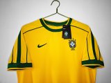 1998 Brazil Home Retro Soccer Jersey*耐克标有蓝边