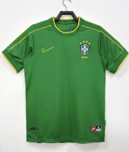 1998 Brazil Green Retro Soccer Jersey