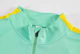 26-27  Brazil High Quality Kids Half Pull Tracksuit