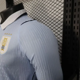 2026 World Cup Uruguay Home Long sleeves Player Version Soccer Jersey* Long sleeve player