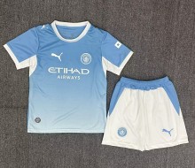 26-27 Man City Home Kids Soccer Jersey