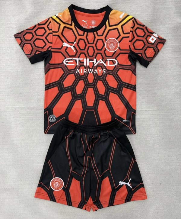 26-27 Man City Orange Goalkeeper Adult Suit