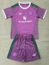 26-27 Man Utd Pink Goalkeeper Kids Soccer Jersey