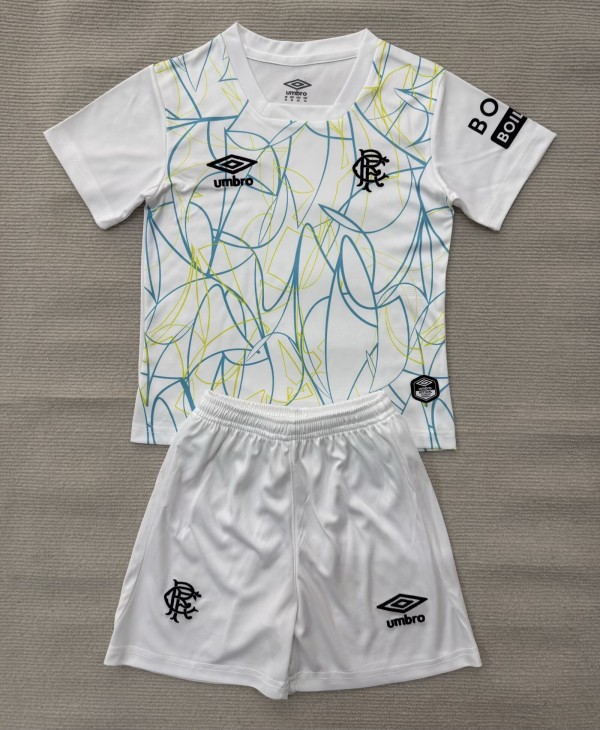 26-27 Rangers White GoalKeeper Kids Soccer Jersey