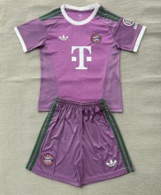 26-27 Bayern Purple Goalkeeper Kids Soccer Jersey