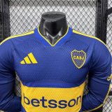 26-27 Boca Juniors Home Long Sleeve Player Version Soccer Jersey*长袖球员