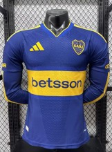 26-27 Boca Juniors Home Long Sleeve Player Version Soccer Jersey*长袖球员