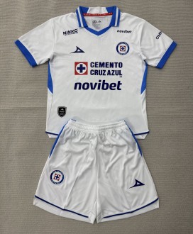 26-27 Cruz Azul Away Kids Soccer Jersey