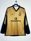 2001-2002 Man Utd 100th Anniversary Double Sided Long Sleeve Retro Soccer Jersey *双面长袖