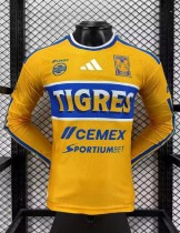 26-27 Tigres UANL Home Long Sleeve Player Version Soccer Jersey*长袖球员