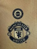 2001-2002 Man Utd 100th Anniversary Double Sided Long Sleeve Retro Soccer Jersey *双面长袖