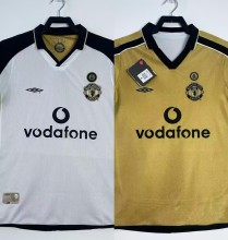 2001-2002 Man Utd 100th Anniversary Double Sided Retro Soccer Jersey *双面