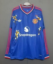 26-27 Man Utd Away Embroidered Version Long Sleeve Fans Soccer Jersey (长袖)