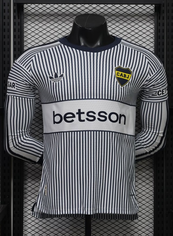 26-27 Boca Juniors Away Long Sleeve Player Version Soccer Jersey*长袖球员