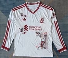26-27 LIV Away Embroidered Version Long Sleeve Fans Soccer Jersey (长袖)