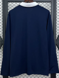2014 France Home Long Sleeve Retro Soccer Jersey
