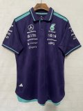 2026 F1 Benz New Pattern Short Sleeve Racing Suit