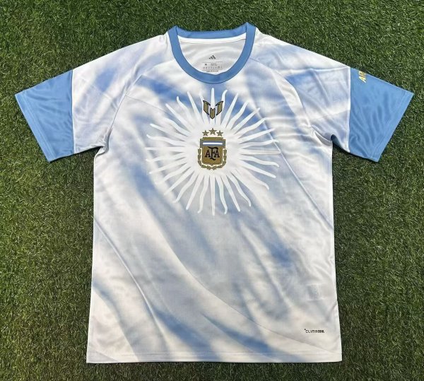 26-27 Argentina White blue Special Edition Fans Training shirts