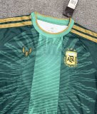 26-27 Argentina Green Messi Farewell Match Kids Soccer Jersey