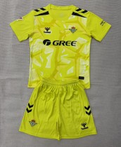 26-27 Real Betis Yellow Goalkeeper Kids Soccer Jersey