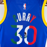 WARRIORS CURRY #30 Blue Top Quality Hot Pressing NBA Jersey
