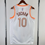23-24 SA Spurs SOCHAN #10 White City Edition Top Quality Hot Pressing NBA Jersey