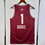 23-24 ALL-STAR BOOKE #1 Red Top Quality Hot Pressing NBA Jersey