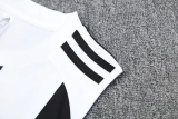 2025 AD White Black Tank Top And Shorts Suit