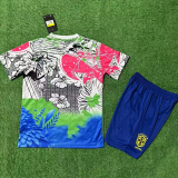 25-26 Brazil Pink Special Edition Kids Soccer Jersey 鹦鹉