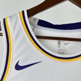 24-25 Lakers KNECHT #4 White Top Quality Hot Pressing NBA Jersey(圆领)