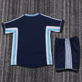 1998 Argentina Away Retro Kids Soccer Jersey